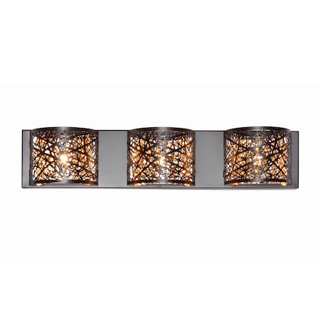 Et2 Inca 3-Light 4.25" Wide Bronze Vanity Light E21316-10BZ/BUL